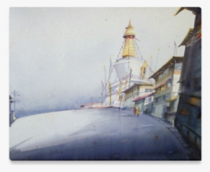 Watercolor Painting Canvas Print - Buddhism #1016117