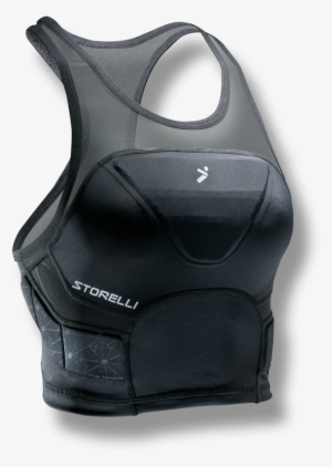 Soccer Crop Top Sports Bra Women Chest Protection Black - Storelli #1016999 Soccer Crop Top Sports Bra Women Chest Protection Black - Storelli #1016999