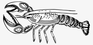 Lobster Png Black And White Transparent Lobster Black - Lobster Black And White #1017376