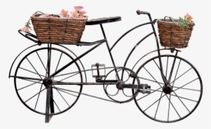 Png, Bicycle, Trim, Bicycle With Baskets - Cycle With Flowers Png #1017459