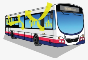 Transit Bus With Heat Reflective Glass - Transit City Bus Vector #1017989