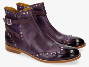 Ankle Boots Amelie 11 Milano Purple Flame Rivets - Work Boots #1018551