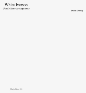 White Iverson Sheet Music Composed By Darius Dizzley - Slope #1018725