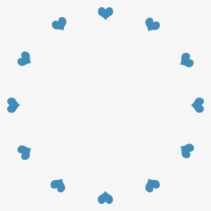 Clock Face Hearts Blue - Clock #1019296