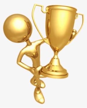 Golden Prize Cup With Gold Statue Png - Awards Without Background #1019503