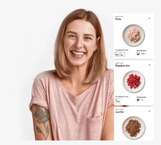 Happy, Healthy Woman With Habit Personalized Nutrition - Smile #10102354