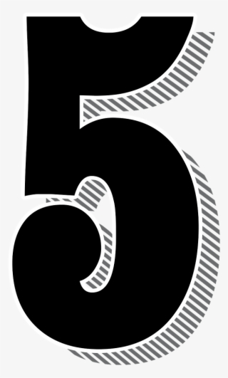 Numbers 5 Five Drop Shadow Png Image - Numero 3 Sombra Png #10105430