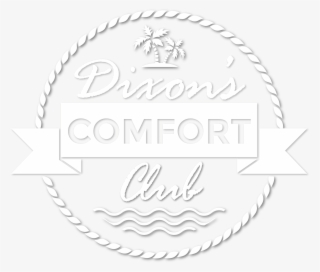 Dixon's Comfort Club Badge In White With Drop Shadow - Sunset Summer Vector #10105538