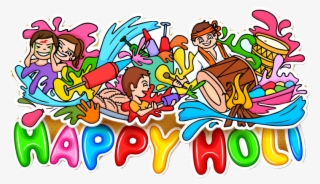 India Cartoon Illustration Color Graffiti Transprent - Santa Banta Holi #10106321