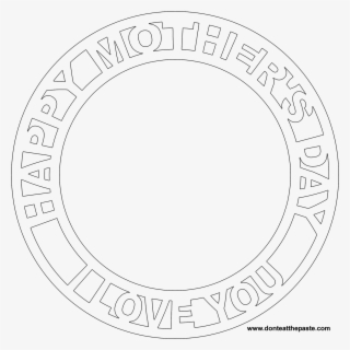 Happy Mother's Day Blank Frame In Jpg And Transparent - Mothers Day Mandala Colouring #10107431