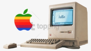 Free Png Download Vintage Apple Computer With Logo - Apple Macintosh #10108618