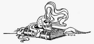 Download Smokingskull Png Clipart Computer Icons Clip - Skull And Book Clipart #10111863