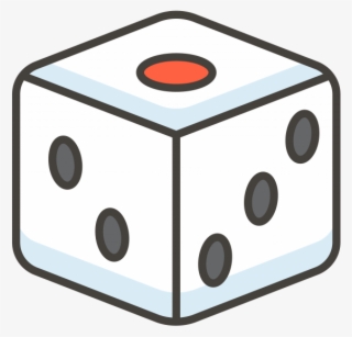 Game Dice Emoji Icon - Cube Line Design #10112122