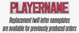 Sublimated Nameplates Twill Letter Nameplates - Parallel #10114612