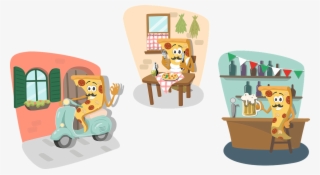 Pizza Slice Of Pizza Character Png Image - Crianças Italianas Curiosidade #10115364