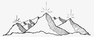 Drawn Mountain Transparent - Line Art #10118816