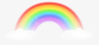 Rainbow Background Png - Transparent Rainbow With Clouds #10120895