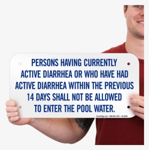 Person Having Diarrhea Not Allowed Pool Sign - Puzzle Mansion #1020007