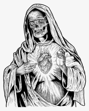 Sagittarius Drawing Skull Image - Virgin Mary Line Drawing #1020147