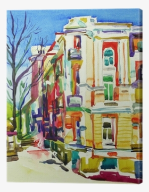 Original Watercolor Painting Of Kiev Building, Ukraine - Watercolor Painting #1020304