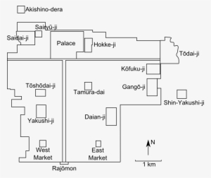 Map Of Major Buildings - Heijo Palace Reconstruction #1020763