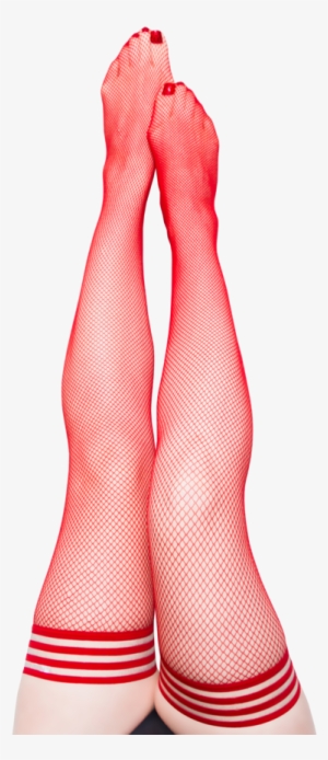 Sandra - Red Fishnet - Tights #1021891