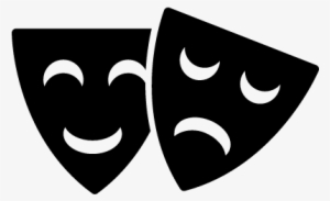 Happy And Sad Theater Masks Vector - Caretas Teatro #1023060