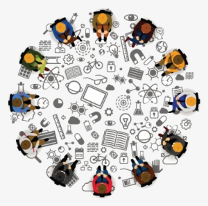 Effectively Working Together To Solve Business Problems - Ilustraciones Con Muchos Iconos #1023233