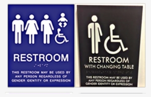 The Gender-neutral Signs Above And Those That Follow - All Gender Restroom Sign #1024553