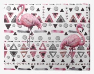 Canvas Prints Pink Seamless Pattern With Watercolor - Ornament #1025821