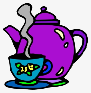 Free Vector Tea Kettle And Cup Clip Art - Tea Cup Clip Art #1026334