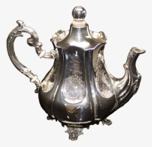 Antique Dutch Silver Tea Set Of A Teapot And Milk Jug, - Silver Tea Set Png #1026501