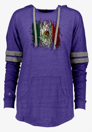 Holloway Ladies Hooded Low Key Pullover Mexican Flag - Hoodie #1026828