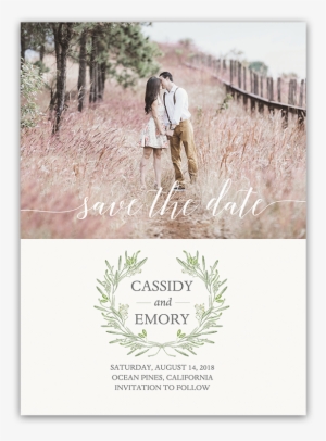 Greenery On Save The Date #1027076