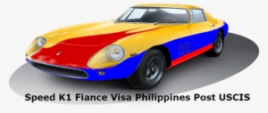A Race Car In Filipino Flag Colors Representing Speed - Inkscape #1027260