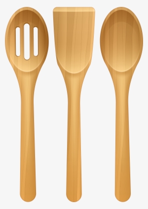 Wooden Kitchen Utensil Set Png Clip Art - Clip Art #1027310