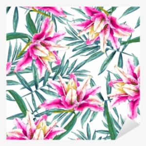 Seamless Tropical Floral Pattern - Watercolor Painting #1027750