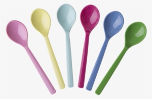 Bundle Of 6 Melamine Teaspoons In Assorted Classic - Rice Melamine Teaspoons In Assorted Classic Colors #1027998