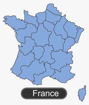 Free Vector Map Of France Clip Art - Free Vector Map France #1028543