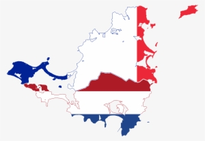 Flag Map Of Saint Martin & Sint Maarten (dutch) - Saint Martin Sint Maarten Flag #1029325