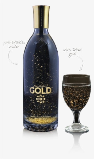 New Zealand Gold Artesian Water - Gold Flake Water #1030821