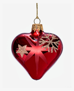 Heart Red With Golden Stars And Flakes - Red #1031356 Heart Red With Golden Stars And Flakes - Red #1031356