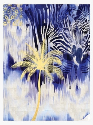 Summer Thornton Ikat Zebra Canvas - Poster #1031599
