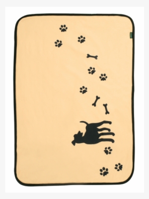Pet Blanket, Beige Dog Print - Zoofari Haustierdecke, 70 X 100 Cm - Hundekissen #1032180