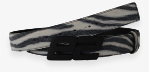 Limited Edition Silver Zebra E2 Leather Belt #1032273