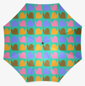 Whimsical Neon Snails Pattern Foldable Umbrella Whimsical - Umbrella #1032353
