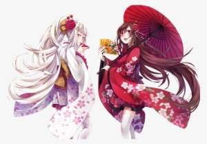 Japanese Anime Girls - Anime Girl In Kimono Render #1032556