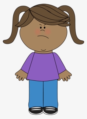 Angry Little Girl - Sad Girl Clipart #1032613