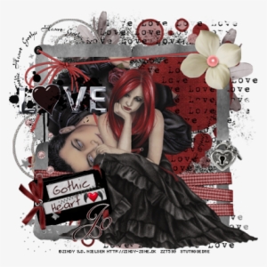 Gothic Love Gothic Sad Girl - Gefrorene Herz-gruß-karte Karte #1032784