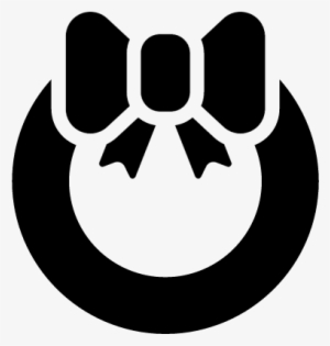 Christmas Wreath With A Ribbon Vector - Christmas Day #1033005